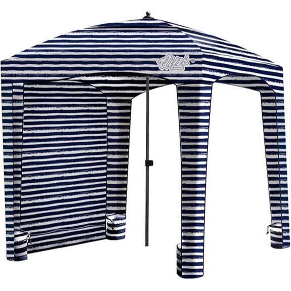 Qipi Beach Cabana with Side Wall and UV Protection