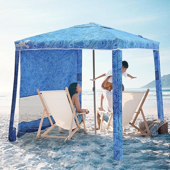 Beach Canopy with Side Wall UPF 50+ Sun Shelter