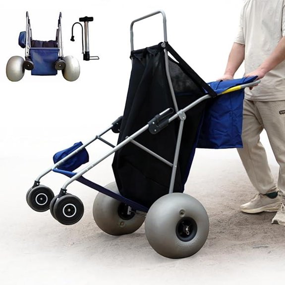 Beach Cart with 13 Balloon Wheels and Chairs