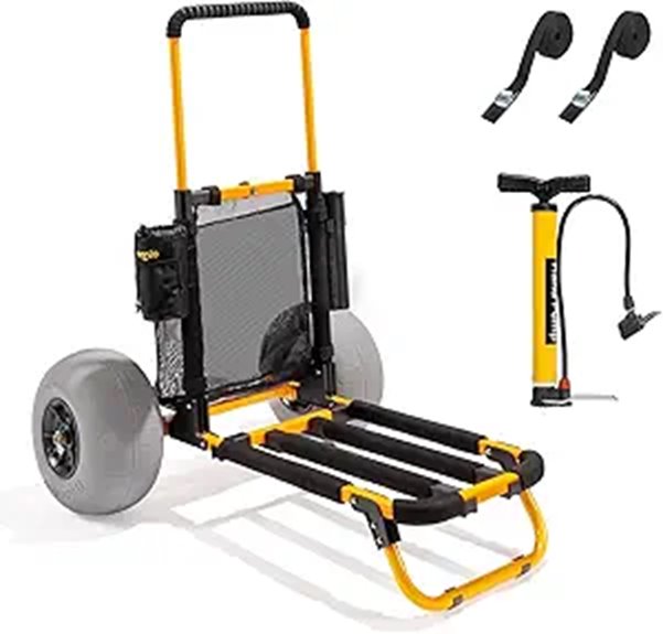 Bonnlo Beach Fishing Cart with Big Wheels and Holders