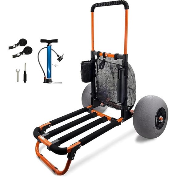 Beach Trolley Cart with 12inch Balloon Wheels for Sand All Terrain