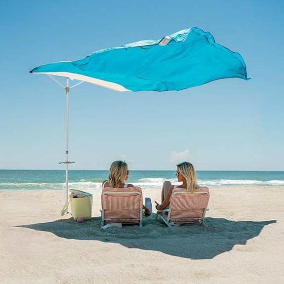 beach umbrella with upf