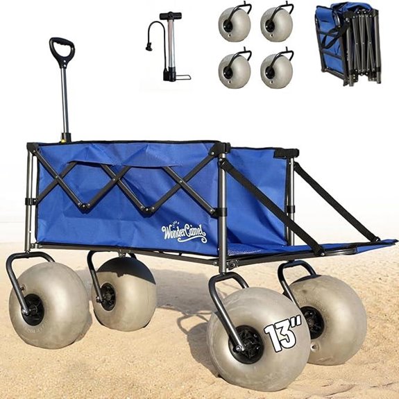 Beach Wagon with Big Wheels and Inflatable Tires
