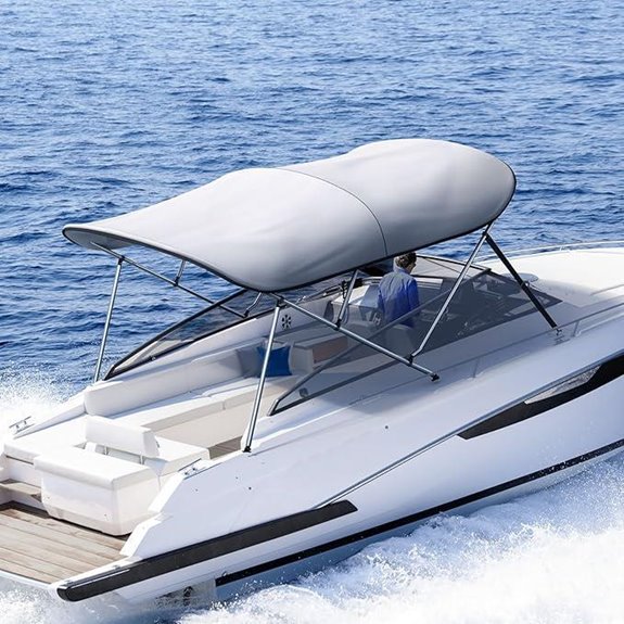KING BIRD 3-4 Bow Boat Top Cover Sun Shade