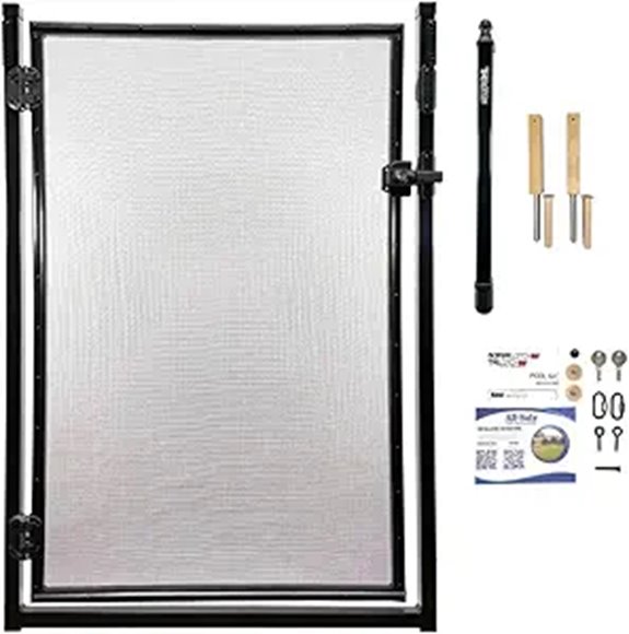All Safe Pool Fence Gate Kit (4-Foot Black Self-Closing)