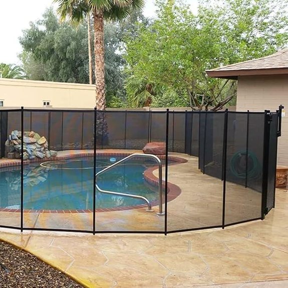 VINGLI Swimming Pool Fence 4Ft x 108Ft Ground Safety Fencing Black