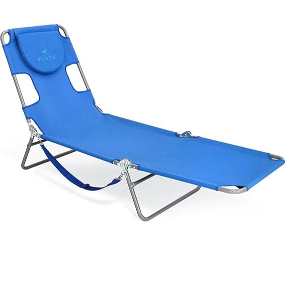Ostrich Outdoor Lounge Chair Folding & Reclining Blue