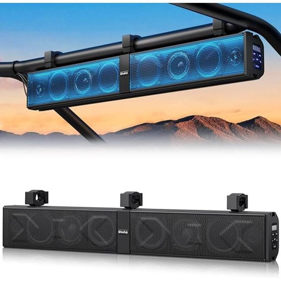 Ehaho 34 UTV Bluetooth Sound Bar with RGB Lighting