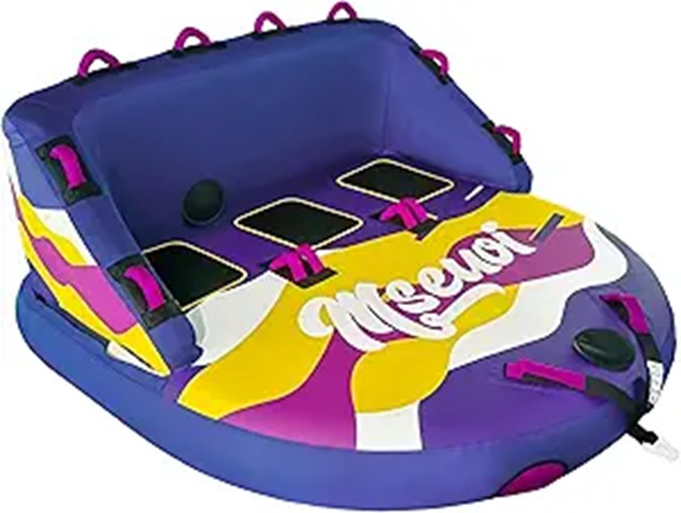 Inflatable Water Tow Tube for Boats (Bright Blue 3)