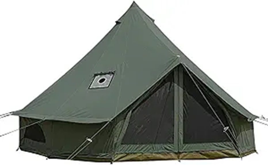 Canvas Bell Tent with Stove Jack for Glamping