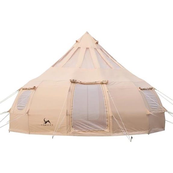 TOMOUNT Canvas Family Camping Tent with Rainfly