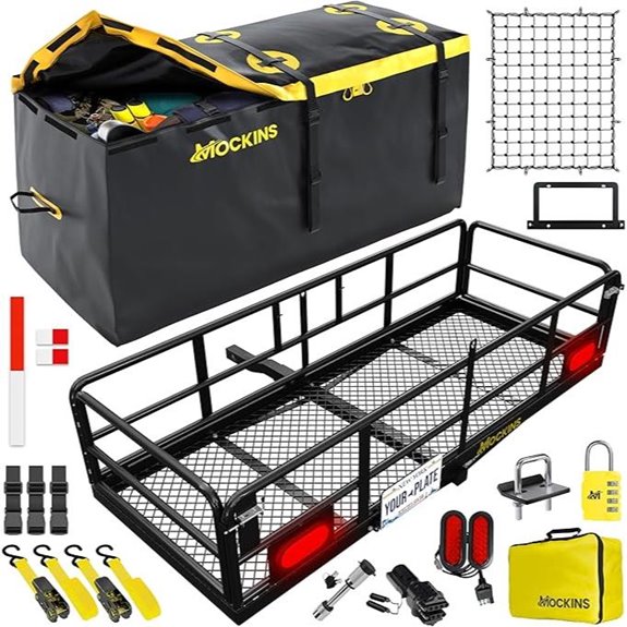 Mockins 60x24x14 Hitch Cargo Carrier with Bag