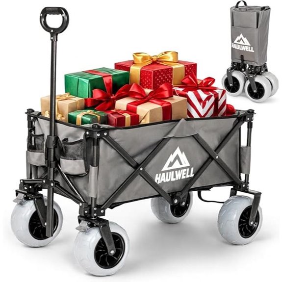 All-Terrain Collapsible Beach Wagon with Big Wheels