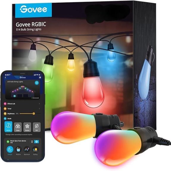 Govee Outdoor RGBIC String Lights with App Control