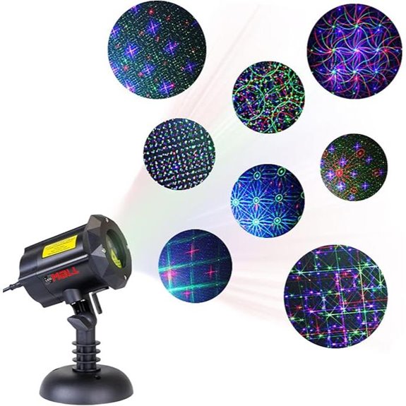 colorful outdoor laser lights
