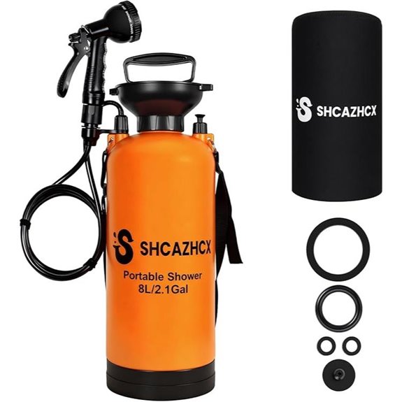 Portable 8L Shower with 10 Spray Modes
