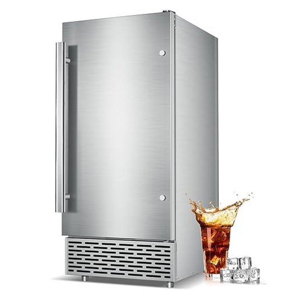 Under Counter Ice Maker 120LBS/Day Stainless Steel