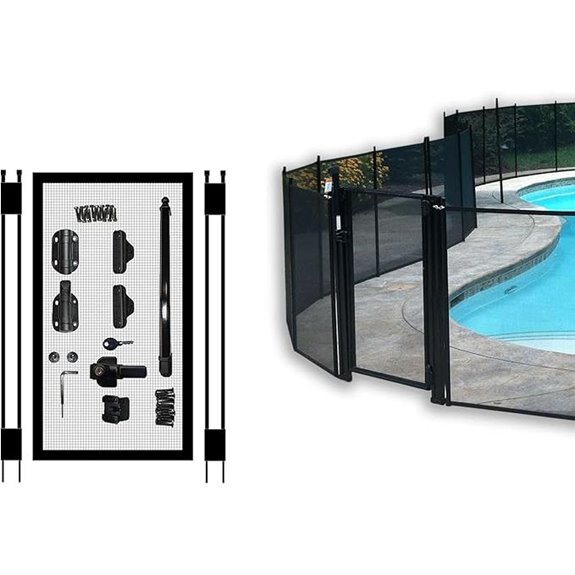 Pool Fence DIY by Life Saver Self-Closing Gate Kit Black (Pack of 1)