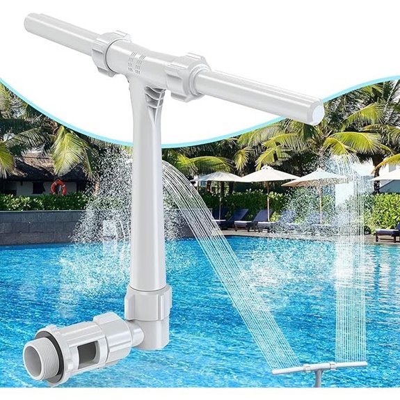 2025 Dual Spray Pool Fountain with Adjustable Waterfall