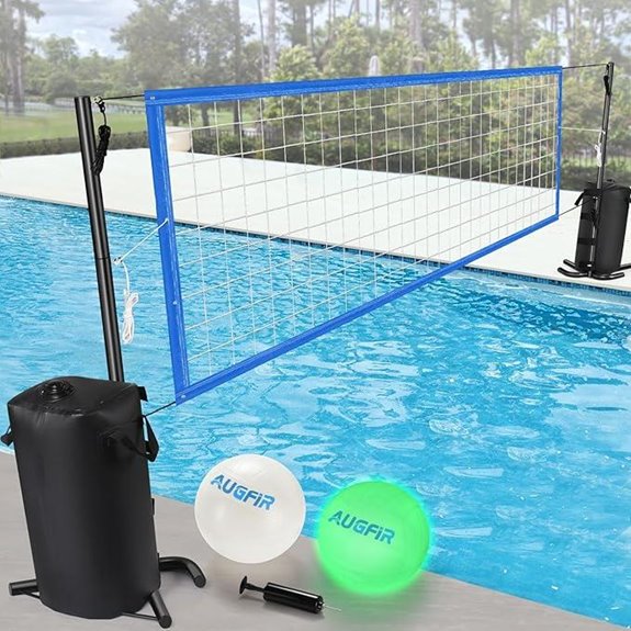 Heavy-duty Pool Volleyball Set with Net & Balls