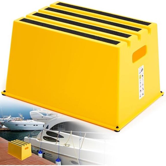 Lightweight UV-Resistant Boat Dock Safety Steps