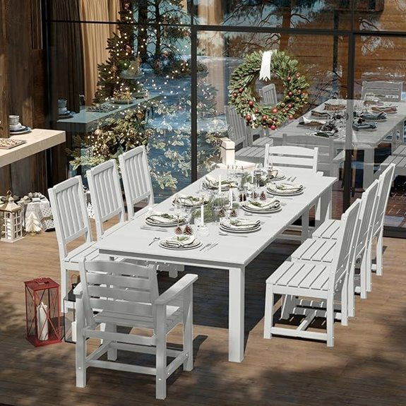 9-Piece Outdoor Dining Set for 8 with Umbrella Hole