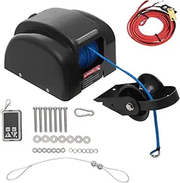 45LBS Electric Anchor Winch with Remote & Rope