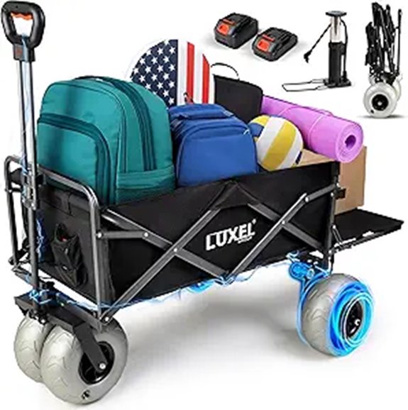 Electric Foldable Beach Wagon with All-Terrain Wheels