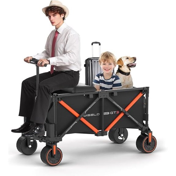 WISELD GT3 Electric Wagon Cart for Outdoor Use