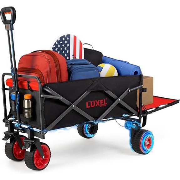 Electric Collapsible Wagon Cart with All Terrain Wheels