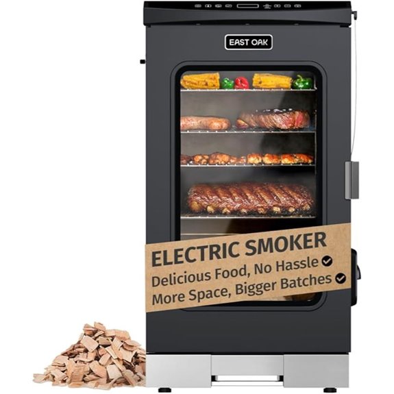 East Oak 30 Electric Smoker with Meat Probe