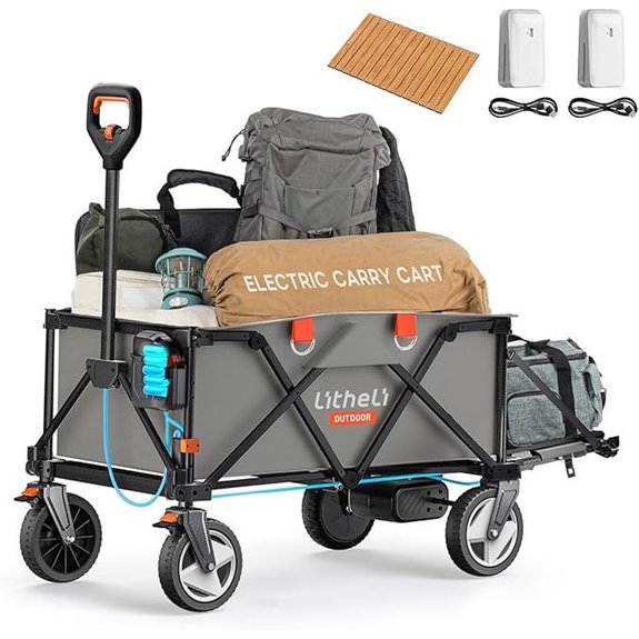Litheli Electric Utility Wagon with Batteries and All-Terrain Wheels
