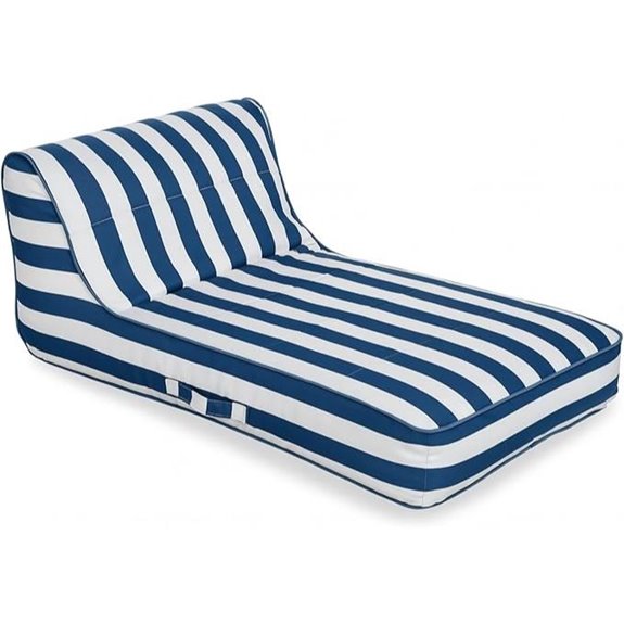 Stylish Pool Float Lounger with Backrest and Tube