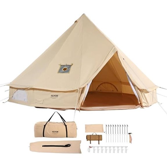 VEVOR Canvas Bell Tent for Family Camping