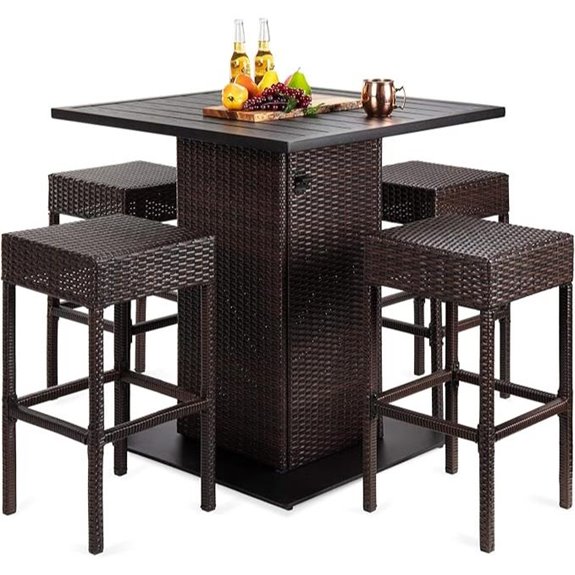Best Choice 5-Piece Outdoor Wicker Bar Set