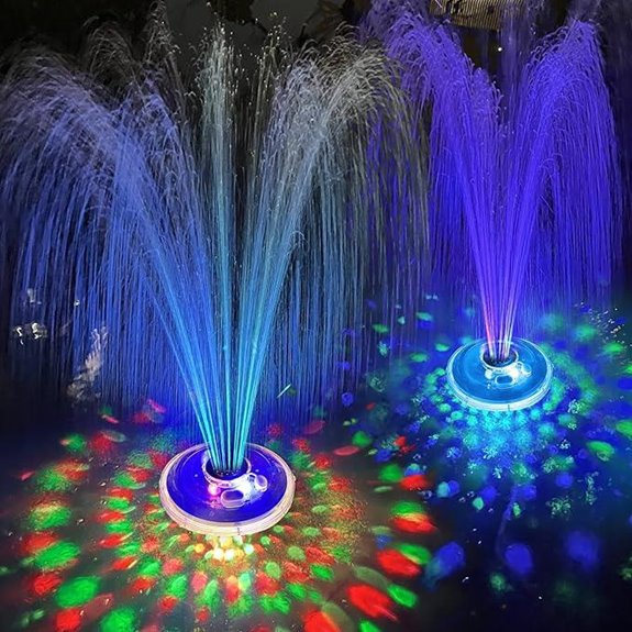 Floating Pool Fountain with Lights and Pump