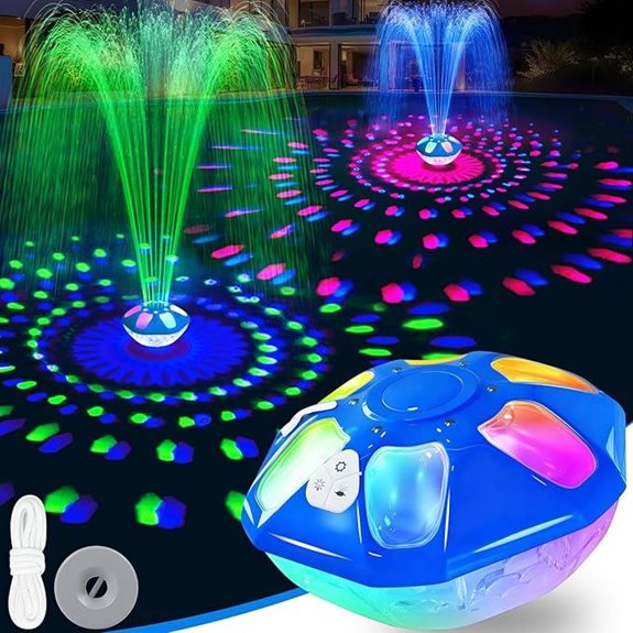 Rechargeable Floating Pool Fountain with Light Show
