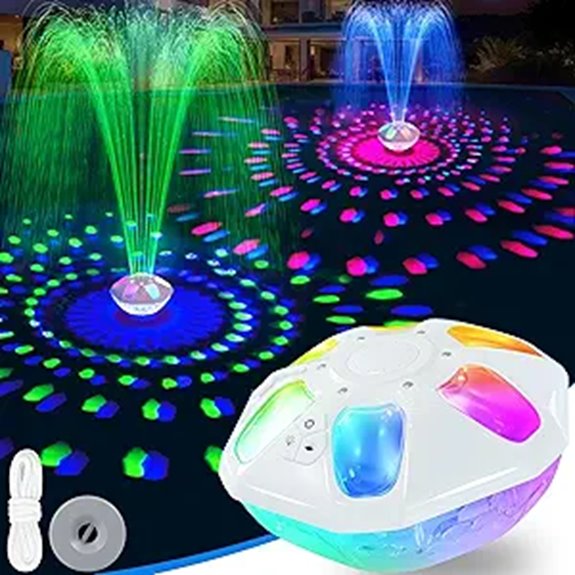 Rechargeable Floating Pool Fountain with Light Show