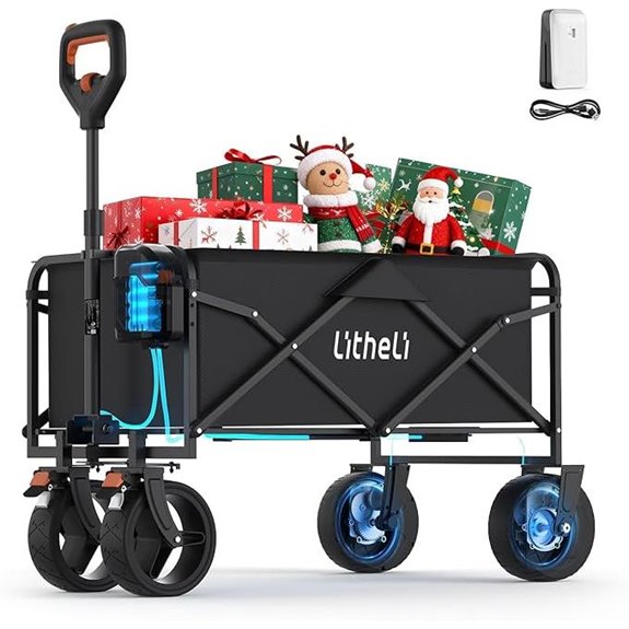 Litheli Foldable 100L Utility Wagon Cart with Wheels