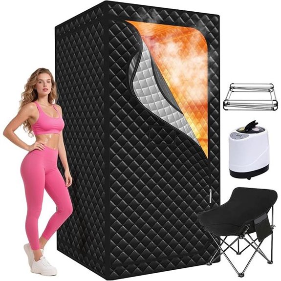 Portable Home Sauna with Folding Chair and Steam
