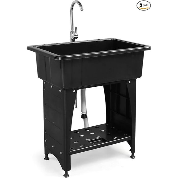 ROVSUN 20-Gallon Utility Sink with Faucet Heavy Duty