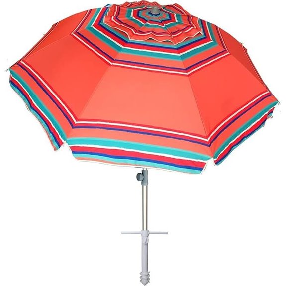 AMMSUN 7ft Heavy Duty Beach Umbrella with Sand Anchor
