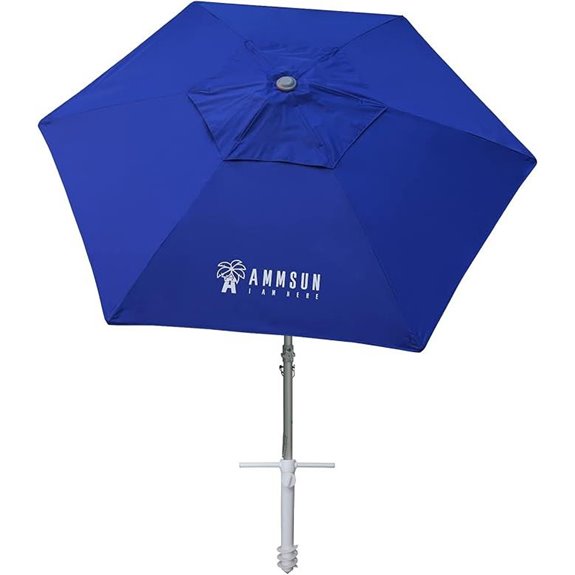 AMMSUN 8ft Heavy Duty Beach Umbrella with Sand Anchor