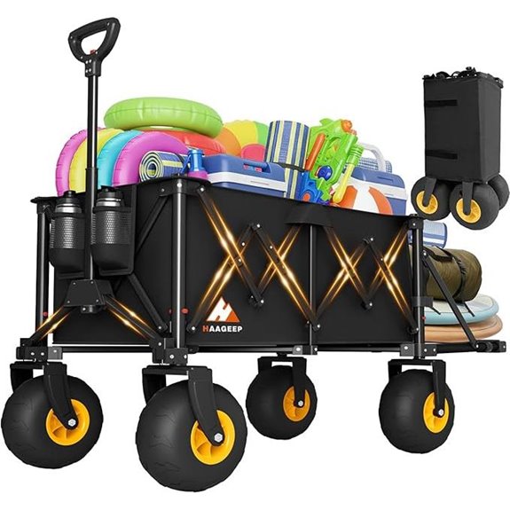 Heavy Duty All-Terrain Beach Wagon with Big Wheels