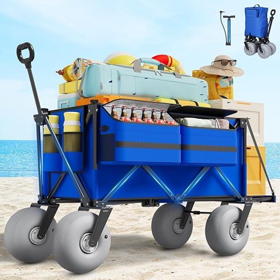 Heavy Duty Beach Wagon with Big All-Terrain Tires