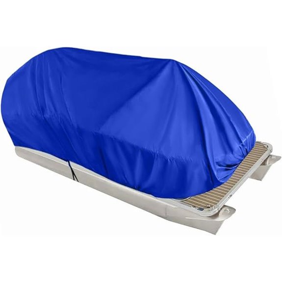 210D Pontoon Heavy Boat Covers Coating Trailerable Cover Blue