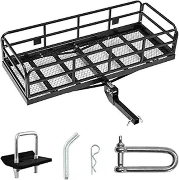 VEVOR Hitch Cargo Carrier 500lbs Folding Steel Rack