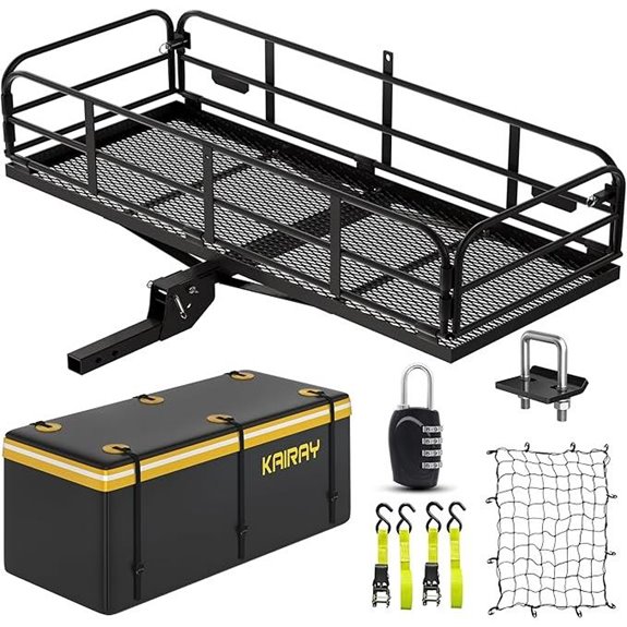KAIRAY 500Lbs Hitch Mount Cargo Carrier with Bag