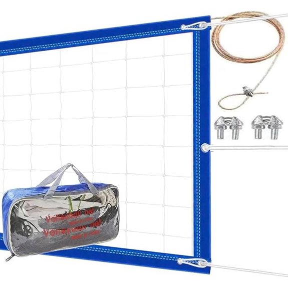 Heavy Duty Volleyball Net with Steel Cable 32x3ft