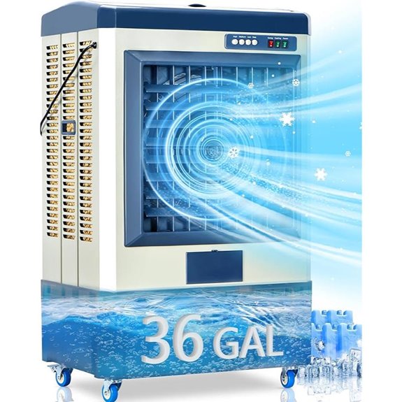 Uthfy 8979 CFM Evaporative Cooler with Ice Box